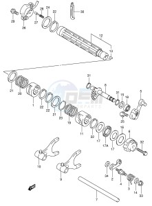 LT-A500F (E3-E28) drawing GEAR SHIFTING (MODEL K3)