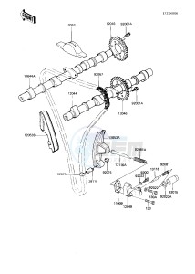 KZ 750 N [SPECTRE] (N1-N2) [SPECTRE] drawing CAMSHAFTS_CHAIN_TENSIONER