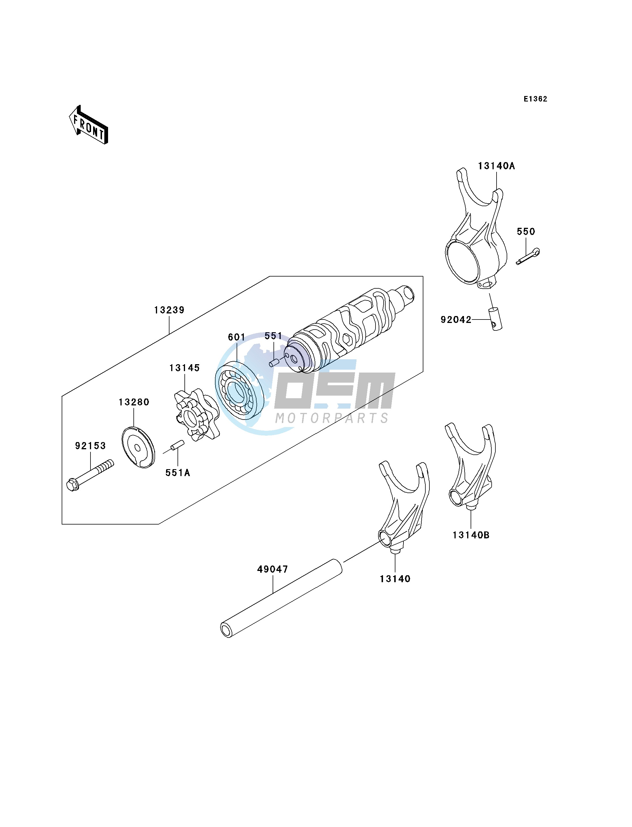 GEAR CHANGE DRUM_SHIFT FORK-- S- -