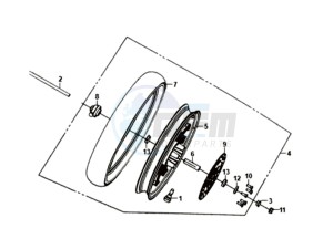 SYMPHONY ST 125 EURO4 L7 drawing FRONT WHEEL