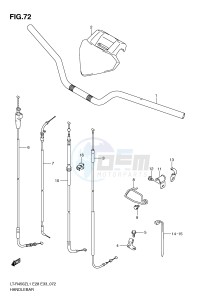 LT-R450 (E28-E33) drawing HANDLEBAR (LT-R450L1 E33)