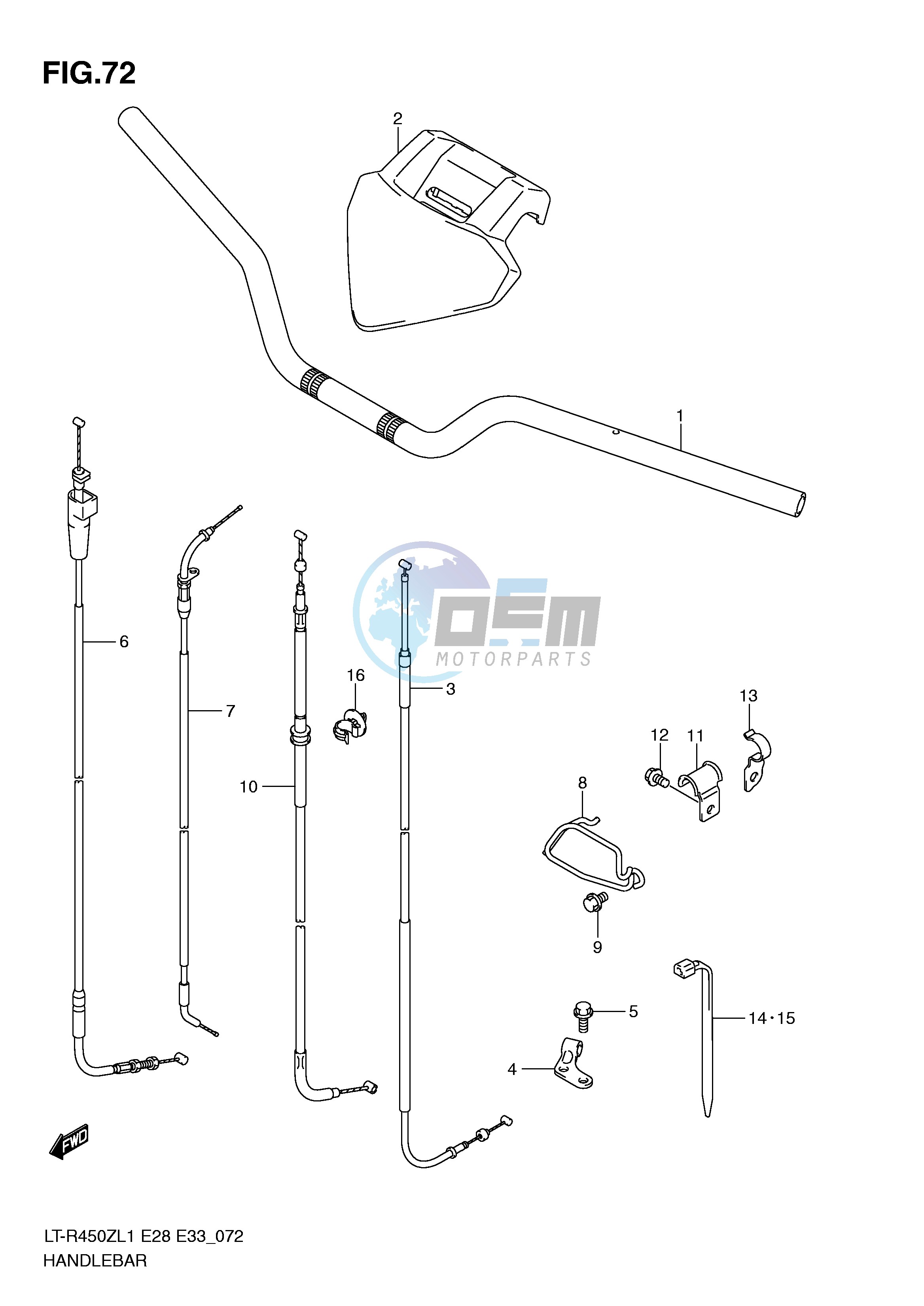 HANDLEBAR (LT-R450L1 E33)