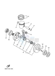 YZ250 (BCR2) drawing CRANKSHAFT & PISTON