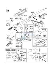 KX250F KX250T6F EU drawing Handlebar