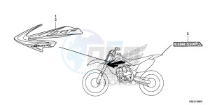 CRF150RE CRF150R Europe Direct - (ED) drawing MARK