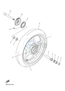 FZ8-SA FZ8 FAZER (ABS) 800 (1BD2) drawing FRONT WHEEL