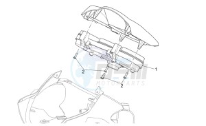 Scarabeo 250 Light e3 drawing Dashboard