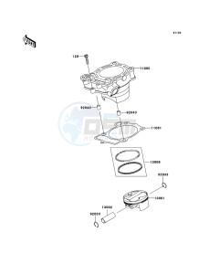 KX250F KX250T6F EU drawing Cylinder/Piston(s)