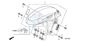 CB600FAB drawing FRONT FENDER