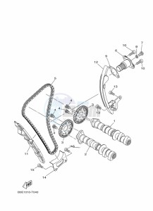 YZF250-A (B6P2) drawing CAMSHAFT & CHAIN