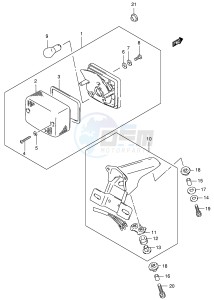 TS185ER (E1) drawing REAR COMBINATION LAMP (E1,E71,P9)