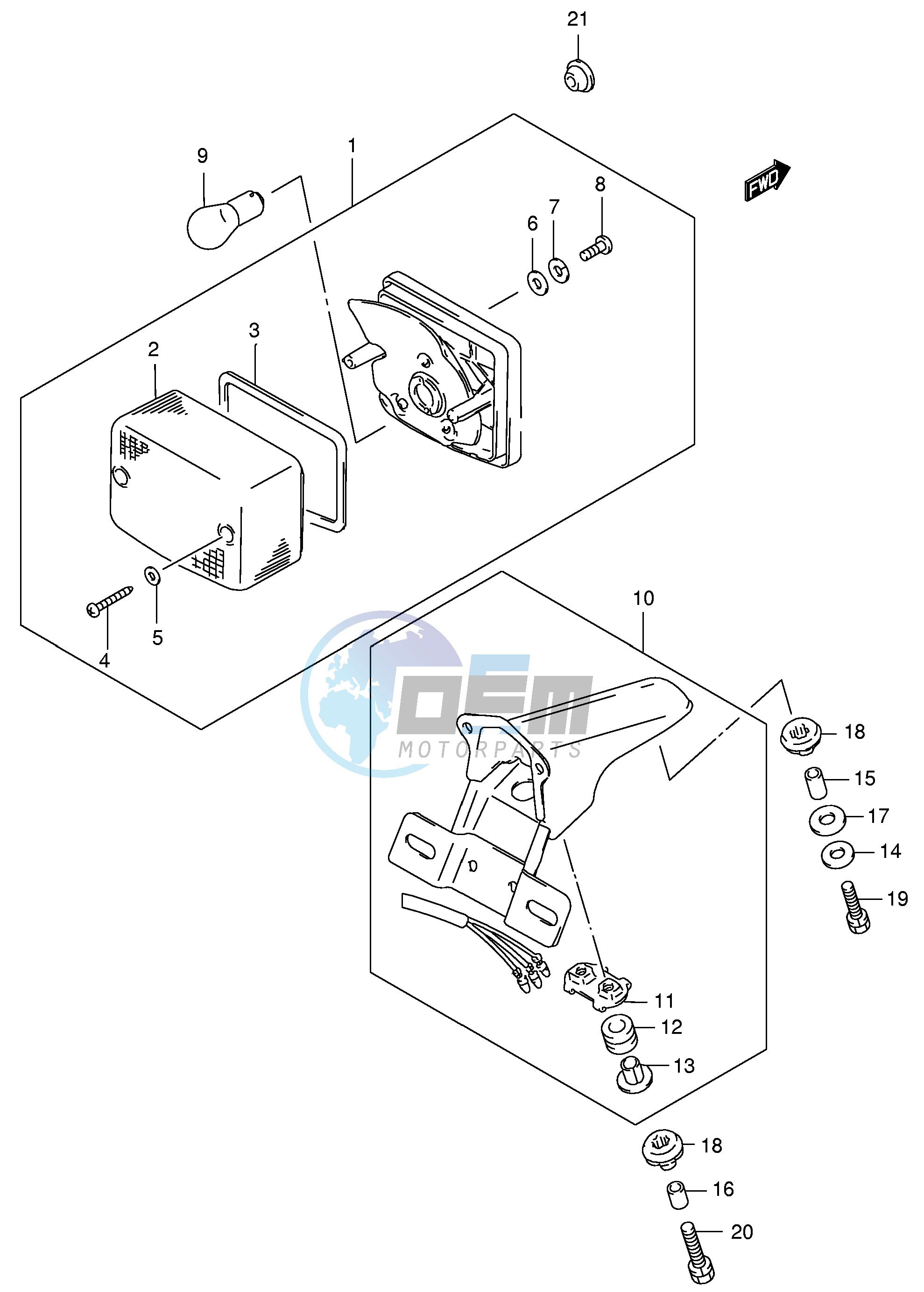 REAR COMBINATION LAMP (E1,E71,P9)