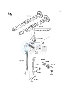 Z750_ABS ZR750M7F GB XX (EU ME A(FRICA) drawing Camshaft(s)/Tensioner