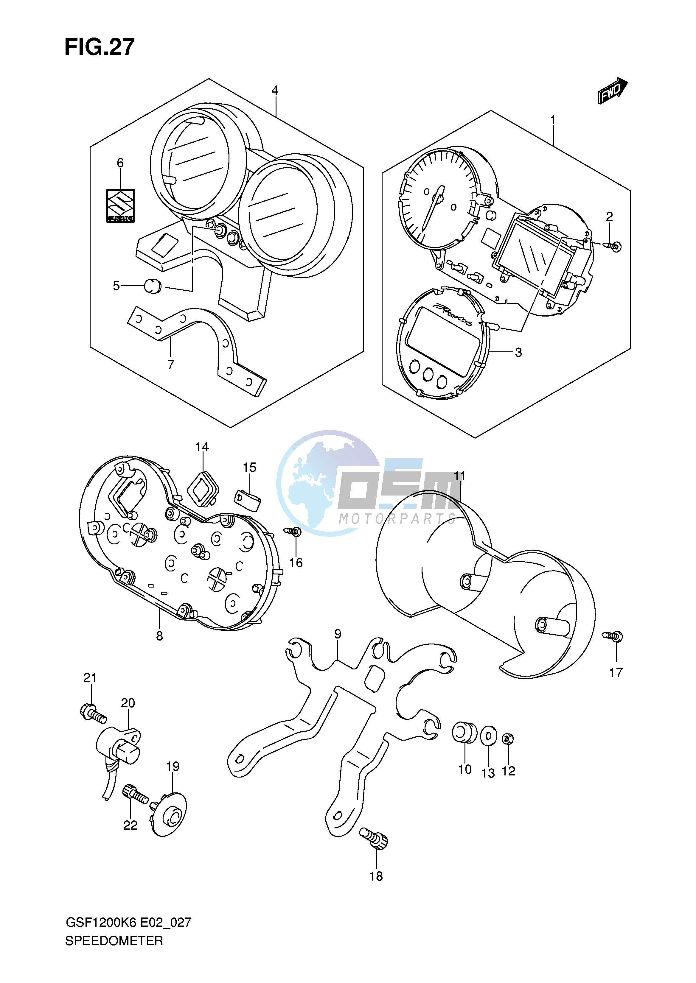 SPEEDOMETER (GSF1200K6 AK6)