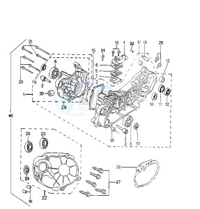 SPEEDFIGHT ARIA - 50 cc drawing CRANKCASE