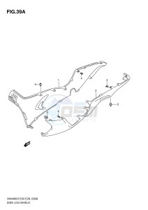 AN400 (E3-E28) Burgman drawing SIDE LEG SHIELD (MODEL K4,AN400K5 K6)