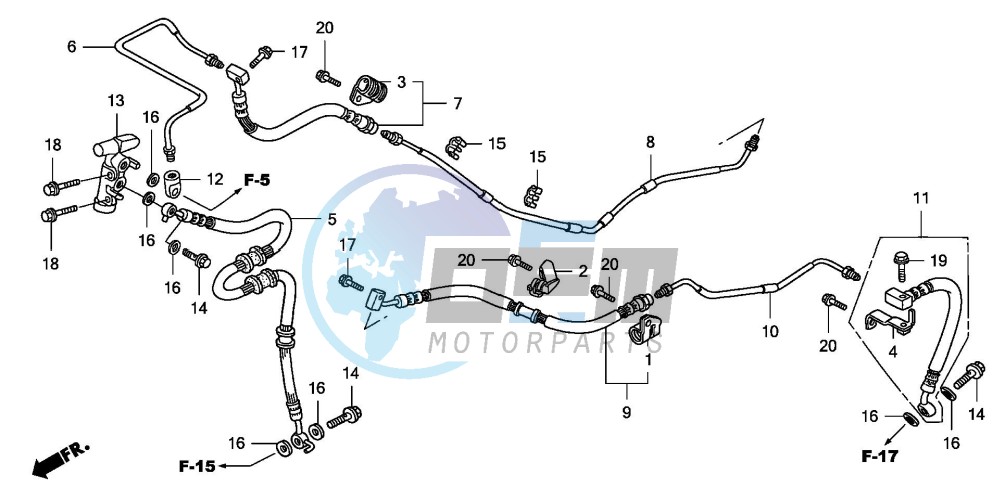 REAR BRAKE PIPE (FJS400D/FJS600D)