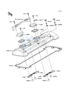 Z750 ZR750L7F GB XX (EU ME A(FRICA) drawing Cylinder Head Cover