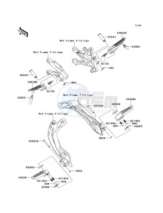 ZX 1000 D [NINJA ZX-10R] (D6F-D7FA) D7F drawing FOOTRESTS