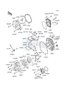 KRF 750 F [TERYX 750 4X4 NRA OUTDOORS] (F8F) C8F drawing ENGINE COVER-- S- -