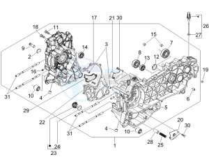 Liberty 125 4t Sport e3 (UK) UK drawing Crankcase