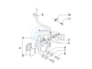 Liberty 125 4t Sport e3 (UK) UK drawing Brakes hose  - Calipers