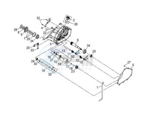 QUAD LANDER 300S drawing CRANKCASE - DRIVE SHAFT