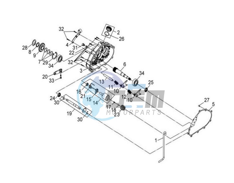 CRANKCASE - DRIVE SHAFT