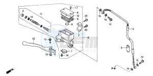 XR125L drawing FR. BRAKE MASTER CYLINDER