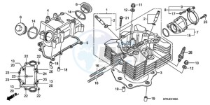 TRX500FE9 Australia - (U) drawing CYLINDER HEAD