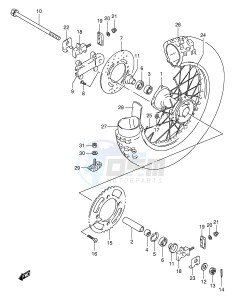 RM80 (E24) drawing REAR WHEEL