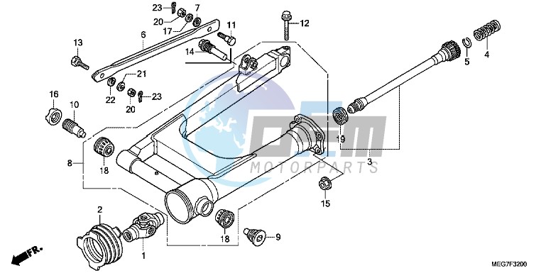 SWINGARM (VT750C2B/C2S/CS/C/CA)