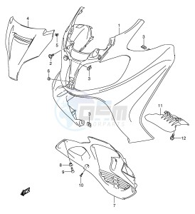 AN650 (E2) Burgman drawing FRONT LEG SHIELD (AN650AK5)