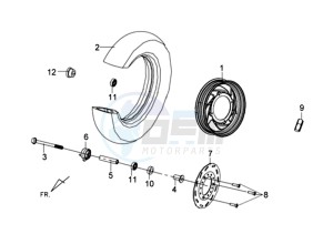 TONIK 125 drawing FRONT WHEEL