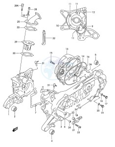 AY50 (P19) katana drawing CRANKCASE (MODEL AY50 K1 )