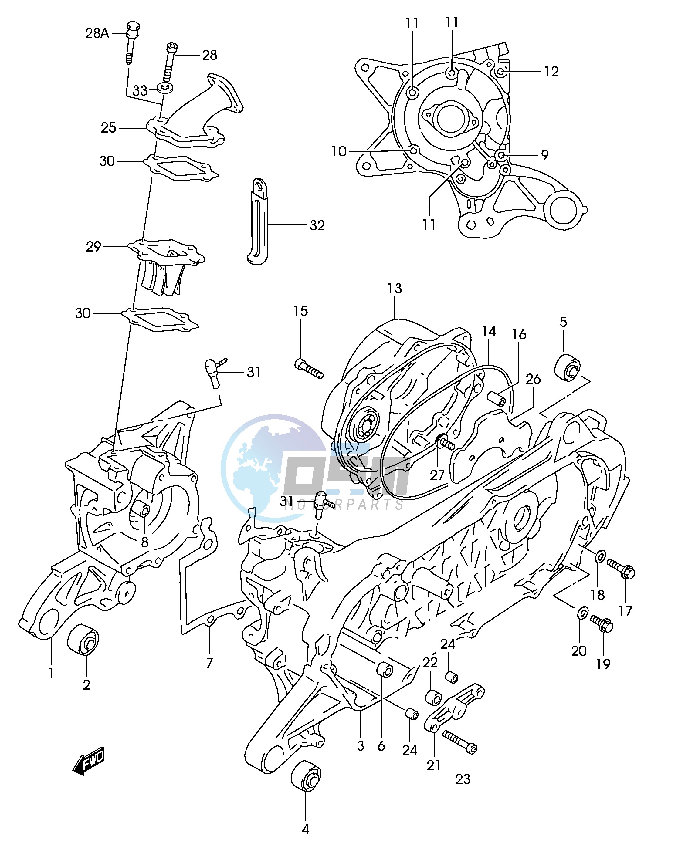 CRANKCASE (MODEL AY50 K1 )