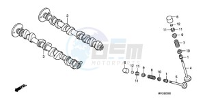 CB600FAA Europe Direct - (ED / ABS 25K) drawing CAMSHAFT/VALVE