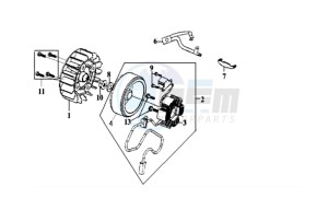 EURO MX 125 DUAL DISK 50 drawing MAGNETO / FLYWHEEL