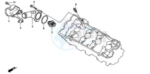 CB600F2 CB600S drawing THERMOSTAT