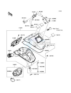 VERSYS KLE650A7F GB XX (EU ME A(FRICA) drawing Air Cleaner