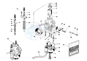 MITO EURO2 125 drawing CARBURETOR