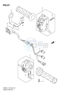 AN650 (E3-E28) Burgman drawing HANDLE SWITCH (AN650AL1 E28)