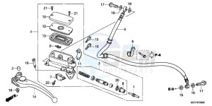 VFR800XB Crossrunner E drawing CLUTCH MASTER CYLINDER