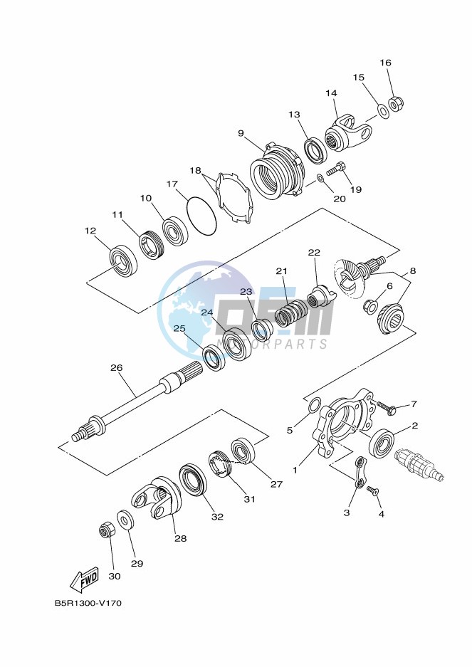 MIDDLE DRIVE GEAR