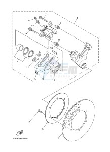 XT1200Z (2BS1 2BS2) drawing REAR BRAKE CALIPER