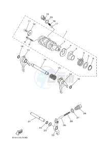 YFM700FWAD YFM70GPSJ GRIZZLY 700 EPS (B1AM) drawing SHIFT CAM & FORK