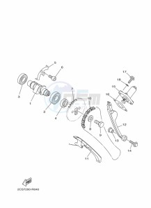 YB125 (2CSD) drawing CAMSHAFT & CHAIN