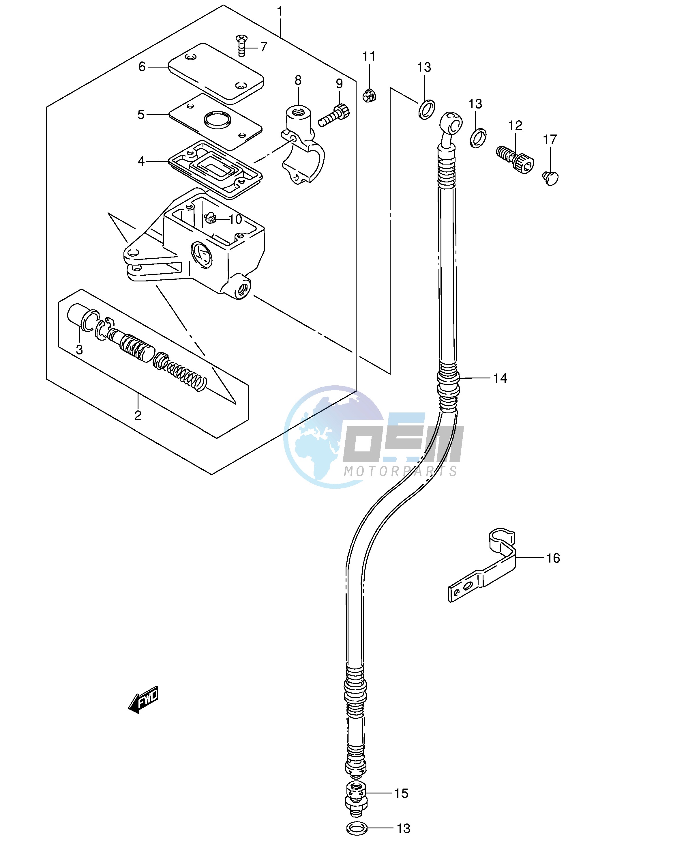 FRONT MASTER CYLINDER (MODEL K5 K6 K7 K8)