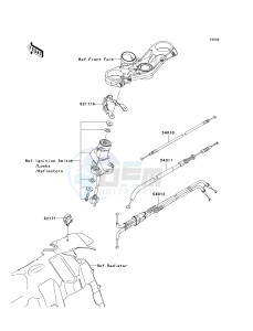 ZX 600 P [NINJA ZX-6R] (7F-8FA) P7F drawing CABLES