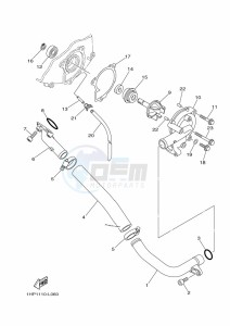 YFM700FWAD GRIZZLY 700 EPS (B4FL) drawing WATER PUMP